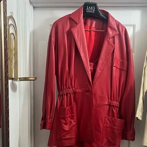 Saks Fifth Avenue Scarlet Red Blazer